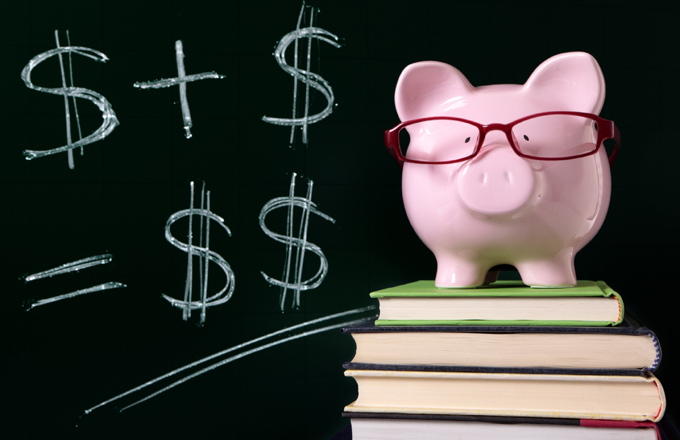 Piggy Bank with blackboard